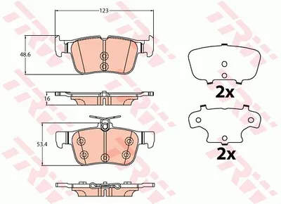Produktbild von TRW Bremsbeläge Satz Hinten GDB2133
