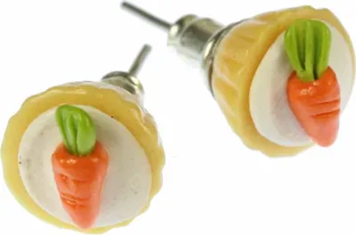 Produktbild von Cupcake Möhrchenkuchen Ohrstecker Miniblings Möhre Möhrenkuchen Karotte Möhre Muffin