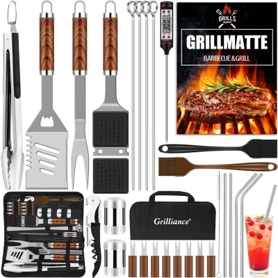 Immagine prodotto di Omgoods - Set di utensili per barbecue - Accessori da 30 pezzi con custodia