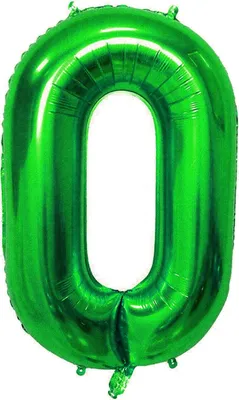 Produktbild von Oblique Unique 1x Folien Luftballon mit Zahl 0 Kinder Geburtstag Jubiläum Silvester Party Deko Ballon grün