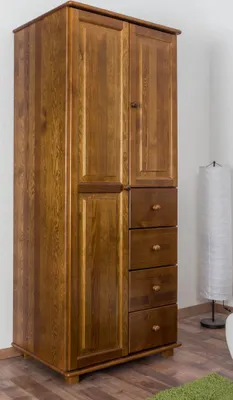 Produktbild von Dielenschrank Landhaus Kiefer, Farbe: Eiche 190x80x60 cm