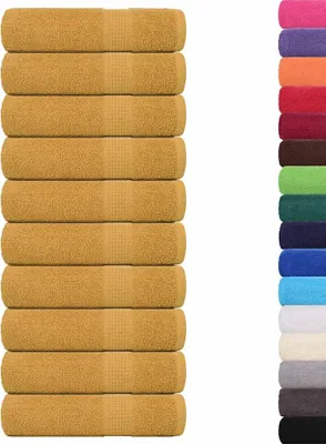 Produktbild von vidaXL Handtücher FROGN 10 Stk. Gold 50x100 cm 360 g/m²