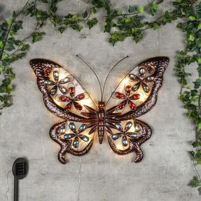 Image de LED Solar Wandlicht - Schmetterling