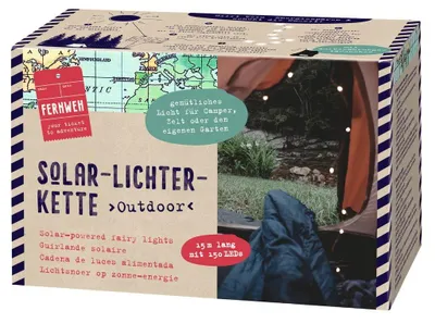 Solar-Lichterkette, 15 m, 150 warmweiße LEDs, wetterbeständig