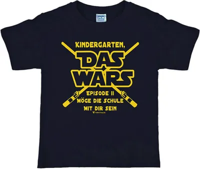 Schulanfang T-Shirt "Das wars" für Kinder Gr. 110-152 schwarz Schule Schulstart Schulanfänger ABC-Schütze Geschenkidee Zuckertüte