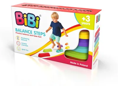 Produktbild von Soft BiBi Balance Steps – 6-teiliges sensorisches Balancier-Set, rutschfeste Farbstufen für Motorik- und Gleichgewichtstraining (ab 2 Jahre)