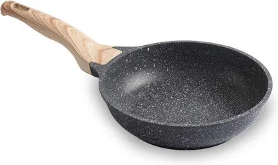 Zdjęcie produktu dla Patelnia Famanu o średnicy 20 cm z powłoką antyprzywierającą imitującą marmur – przeznaczona do płyt indukcyjnych