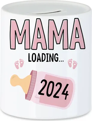 Produktbild von Mama Loading 2024 Spardose Geschenk Werdende Mama Babynews Mit Ladebalken Mutterschutz Schwangerschaft Geschenkidee