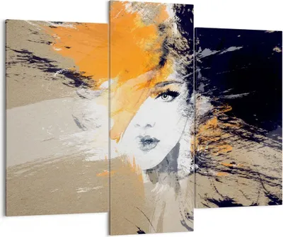 Produktbild von Bild auf Leinwand - Leinwandbild - Abstraktion Frau - 130x100cm - Wand Bild - Wanddeko - Leinwanddruck - Bilder - Kunstdruck - Wanddekoration - Leinwand bilder - Wandkunst - CB130x100-3656