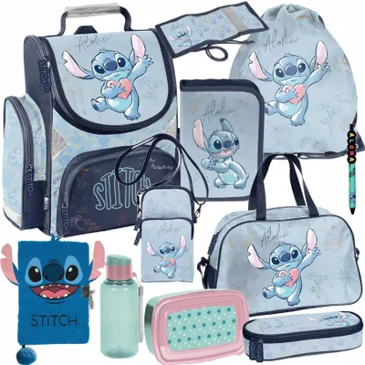 Produktbild von Mega Schulset XXL – Stitch Disney | 11-teiliges Schulranzen-Set Für Jungen & Mädchen Klasse 1–4