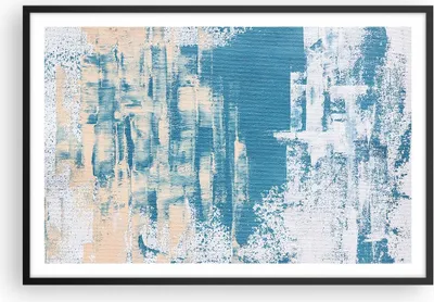 Produktbild von Gerahmtes Poster - Schwarzer Rahmen - Blau Farben Hintergrund - 91,5x61 cm - Wand Bild - Wanddeko - Wandbilder - Kunstposter - Wandposter - Bilderrahmen - Bilder - Kunstdruck - P2BAA91x61-5062