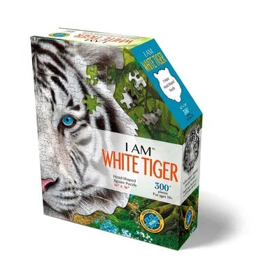 Zdjęcie produktu dla Puzzle konturowe 300 I am - Biały Tygrys