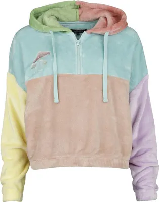 Produktbild von Full Volume by EMP Damen bunter kurzer Hoodie mit Reißverschluss XL
