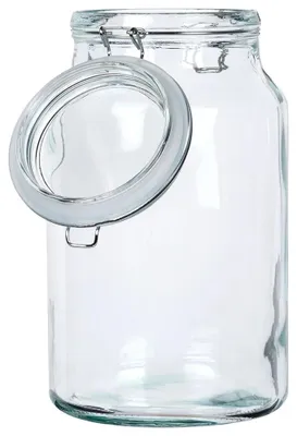 Obrázok produktu pre Sklenená nádoba na potraviny – sklenený kontajner so skrutkovacím uzáverom – 4,2 l – vrátane veka – vhodná na skladovanie potravín