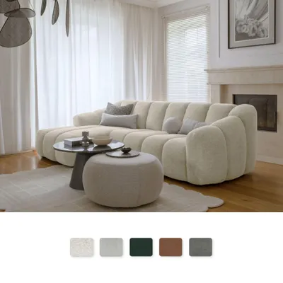 Produktbild von MIUFORM Shell S Sofa Armlehne LINKS - 255x165 cm - Beige - Modulsofa Couch