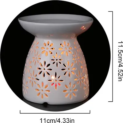 Obrázok produktu pre Keramická arómová lampa na vosk a éterické oleje, držiak na aromaterapiu, difúzor s vôňou sviečky, do domácnosti a spálne