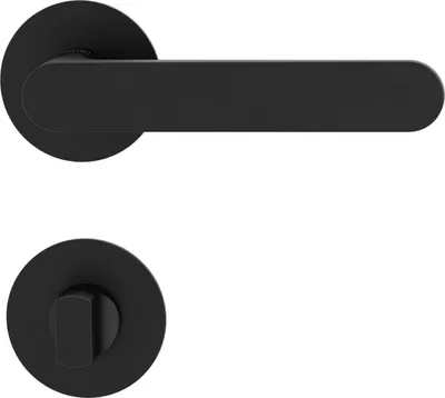 Produktbild von GRIFFWERK Rosettengarnitur AVUS PIATTA S -WC-Schloss Graphitschwarz