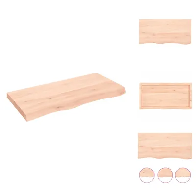 Obrázek produktu pro vidaXL Nástěnná police 100x50x(2-6) cm dubový masiv neošetřený - Nástěnné police