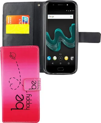 Produktbild von Handyhülle Tasche für Handy Wiko Wim Be Happy Pink