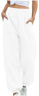 Imagen del producto de Pantalones de chándal de algodón para mujer, corte ajustado