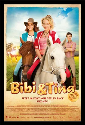 Immagine prodotto di Bibi & Tina - Poster - Il film + cornice rimovibile, Shinsuke® Maxi MDF nero, vetro acrilico