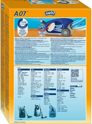 Produktbild von Staubsaugerbeutel A 07 mit MicroporPlus-Filter VE=3x4 Stück