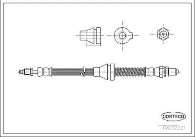 Produktbild von CORTECO 19032321 Bremsschlauch Vorne für FORD KA (RB)
