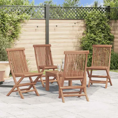 Produktbild von "2026 Promotion" Klappbare Gartenstühle 4 Stk. - Hohe Qualität - Massivholz Teak - Gartenstühle CC26215