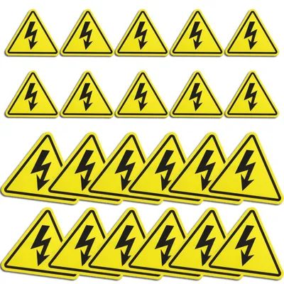 Zdjęcie produktu dla Naklejki ostrzegawcze - 22 sztuki - 5 cm/10 cm, samoprzylepne