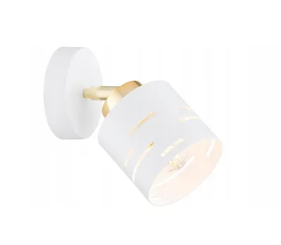 Produktbild von FKL DESIGN Home Deco Wandlampe Wandleuchte 1-flammig E27 Metall Lampenshirm Lampe aus Serie (Weiß, N910-K1)
