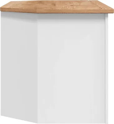 Produktbild von vidaXL TV-Eckschrank Weiß 93 x 49 x 49 cm Massivholz Panama-Kiefer