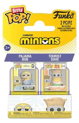 Immagine prodotto di Minions POP! Figurine in vinile, confezione da 2: Pajama Bob e Tourist Dave, 2 cm