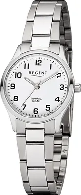 Produktbild von Regent Edelstahl Damen Uhr F-1327 Quarzuhr Armband silber D2UR2253410