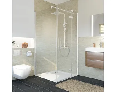 Produktbild von Drehtür für Seitenwand Breuer Avanta 90 cm Anschlag rechts Klarglas Profilfarbe chrom