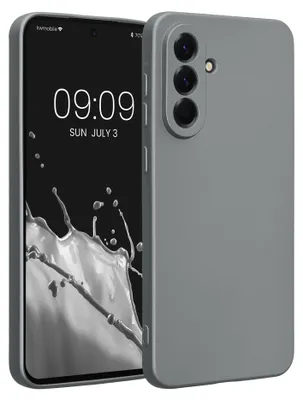 Produktbild von kwmobile Handyhülle für Samsung Galaxy A56 5G Hülle - weiche Silikon Case metallisch schimmernd - Schutzhülle Cover - Metallic Grau