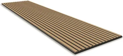 Produktbild von Akustikpaneele Holz 3D 2x Akustik Wandpaneel 240x60cm Wandverkleidung Teak