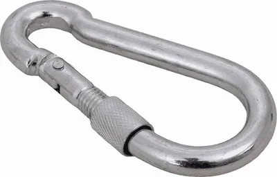 Produktbild von Karabiner mit Schraubverschluss für Seile DROMET KSZ10100 Feuerwehrkarabinerhaken 10x100mm