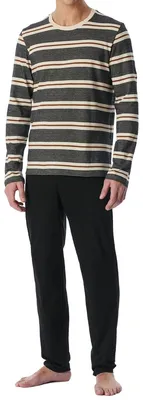 Produktbild von Schiesser Herren Schlafanzug lang schwarz