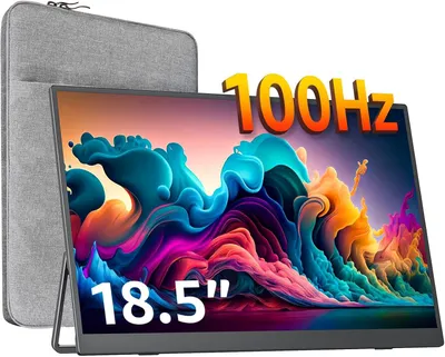 Productafbeelding van Draagbare Monitor - Reismonitor - Laptop Monitor - Extern Scherm - Gaming Monitor - 18,5 Inch Full HD