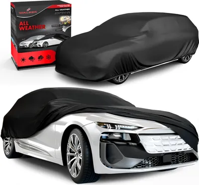 Produktbild von WALSER Abdeckplane Auto All Weather, Abdeckplane wasserdicht, 100% wetterfeste Auto Abdeckplane, Autoabdeckung Outdoor, Auto Abdeckplane wasserdicht, Autoplane Vollgarage Größe 5 Kombi schwarz