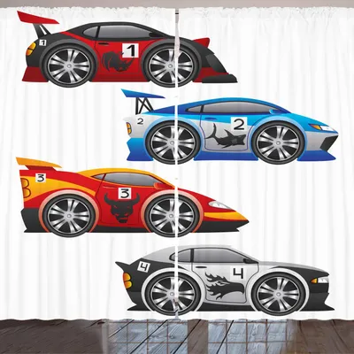 Obrázek produktu pro ARANDE Autos Gardine, kolekce závodních vozů Formule Moderní mechanická technologie Automobilové mistrovství, 280 x 175 cm, vícebarevné
