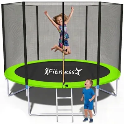 Zdjęcie produktu dla Trampolina ogrodowa 252 cm 8FT Fitness-Star 150 kg siatka drabinka