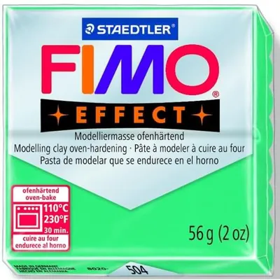 Image de Pâte à modeler Fimo soft 56g vert transparent