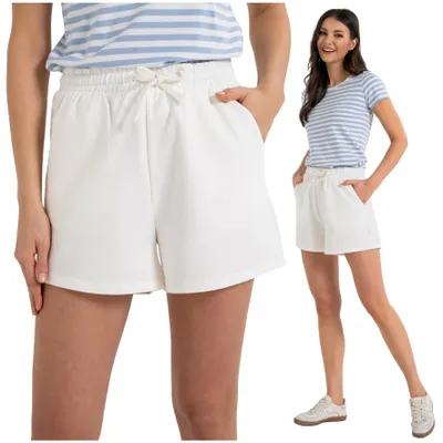 Immagine prodotto di Moraj | Pantaloncini - Taglia XXL - Pantaloni da donna bianchi - Pantaloni da jogging - Pantaloni estivi in cotone