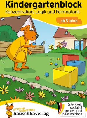 Produktbild von Kindergartenblock ab 3 Jahre - Konzentration, Logik, Feinmotorik