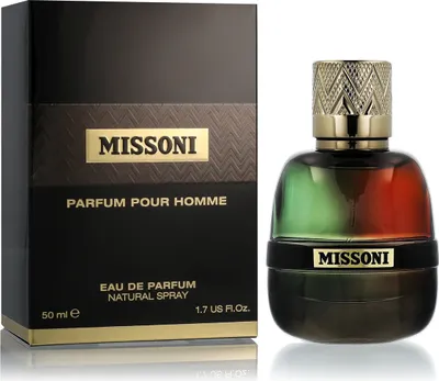 Obrázek produktu pro Missoni Pour Homme, Pánské, 50 ml, Nedoplnitelná lahvička, Grep, Levandule, Citrón, Jablko, Zázvor, Jasmín, Bříza, Pižmo, Dub, Pačuli, Santalové dřevo