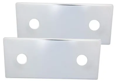 Produktbild von Set aus 2 doppelten Plattenabdeckungen aus Edelstahl