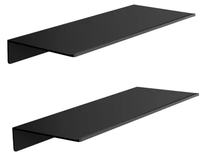Image de Omgoods - Lot de 2 étagères murales flottantes en métal pour la décoration