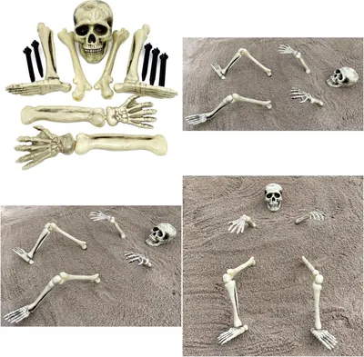 Produktbild von Skelett mit Spießen / Halloween Außen Deko (Totenkopf und Gebeine)