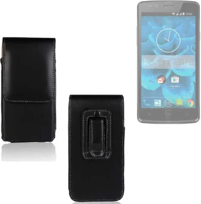 Produktbild von K-S-Trade Gürteltasche kompatibel mit Qilive Q4 5.0 Schutz Hülle Handy Hülle mit Magnetverschluss Holster in schwarz